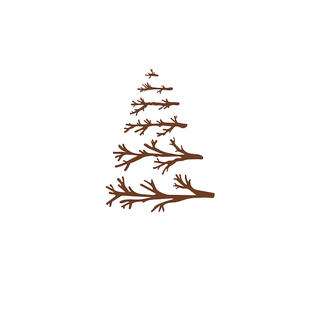 Christmas tree isolated on white background