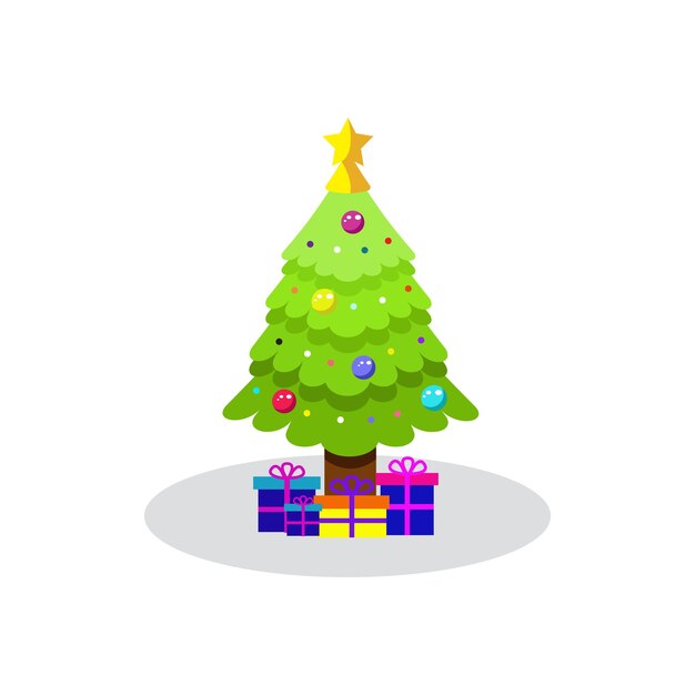 Vector christmas tree logo