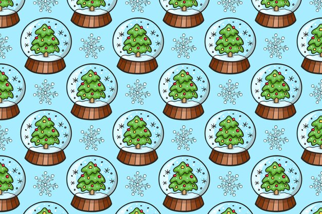 クリスマス・ツリー・オーナメント・パターン 雪花 クリスマス・パターンの背景