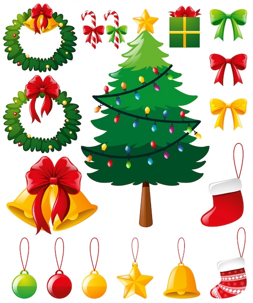 Christmas tree and other ornaments