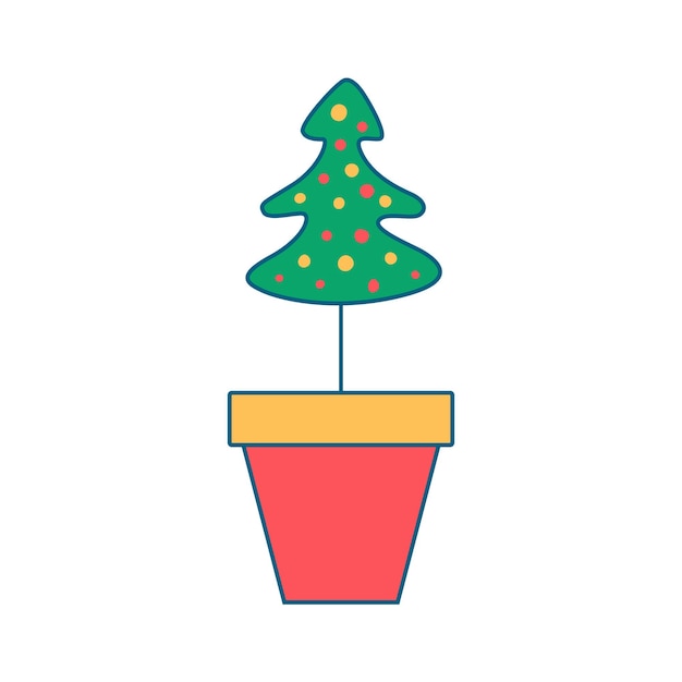christmas tree in a pot for plants