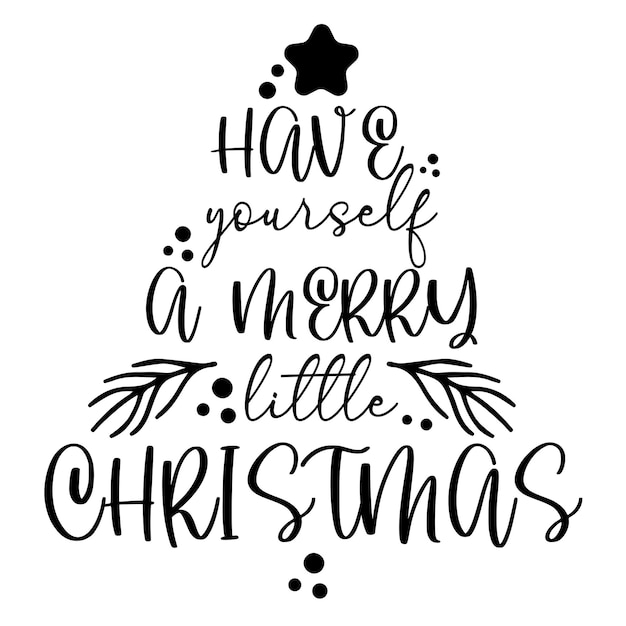 Christmas tree quote illustrator