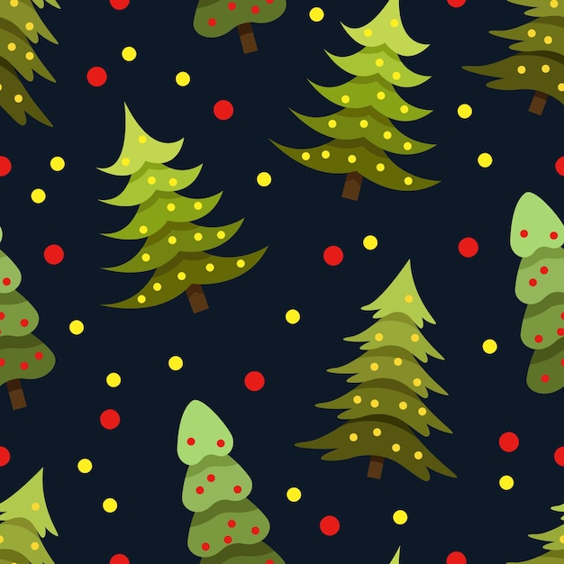 Christmas tree seamless pattern design