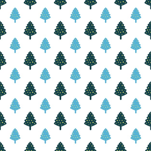 Christmas tree seamless pattern