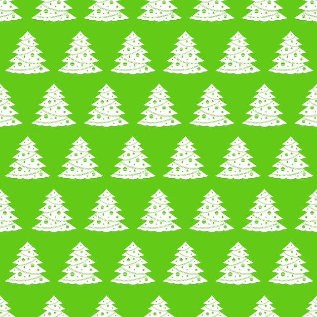 Christmas tree seamless pattern