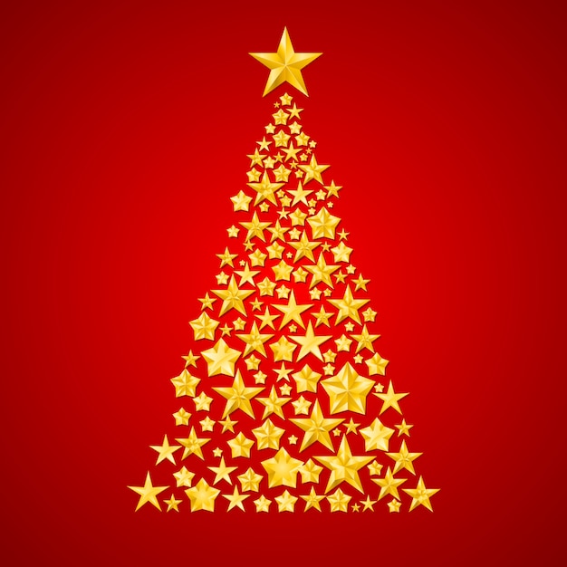 Christmas tree of stars