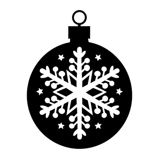 クリスマス ツリー グッズ アイコン クリスマス ボールの黒いシルエット ベクトル描画聖霊降臨祭の孤立したオブジェクト