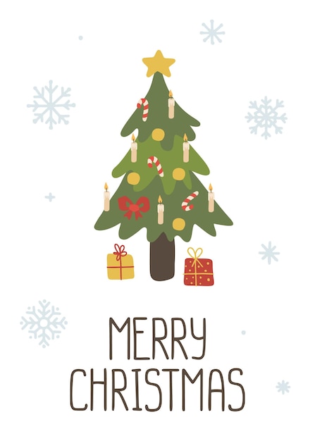 Christmas tree vector art print for for wall art apparel card textile fabric stationery