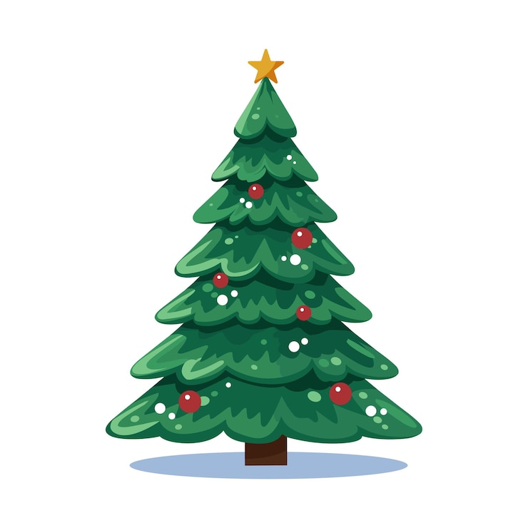 Vector christmas tree vector design icon