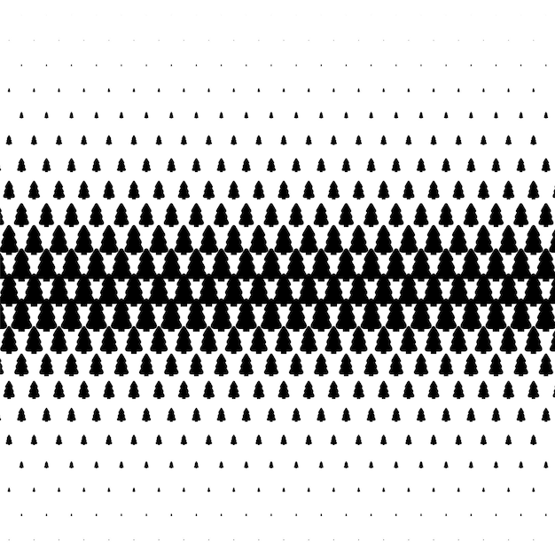 Christmas tree vector halftone pattern