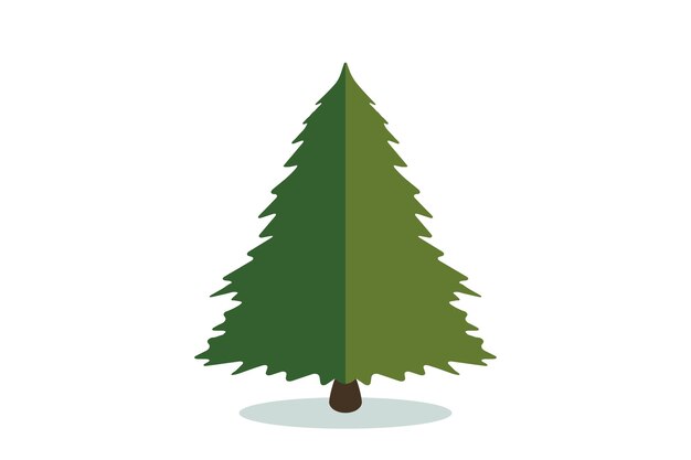 벡터 크리스마스 트리 벡터 아이콘 휴일 장식 선물 카드 디자인에 대 한 색상의 현대적인 스타일 전나무 기호