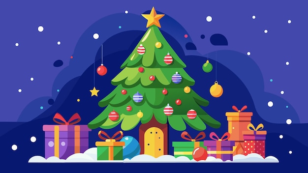 Christmas tree vector Illustration