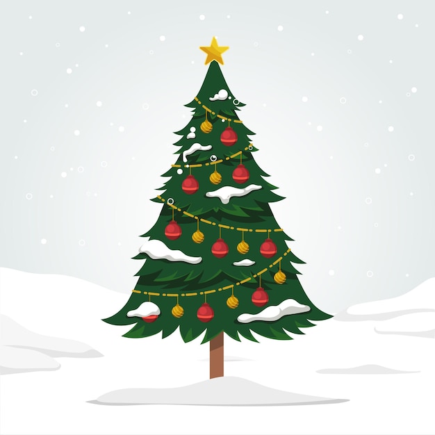 Christmas Tree Vector Illustration