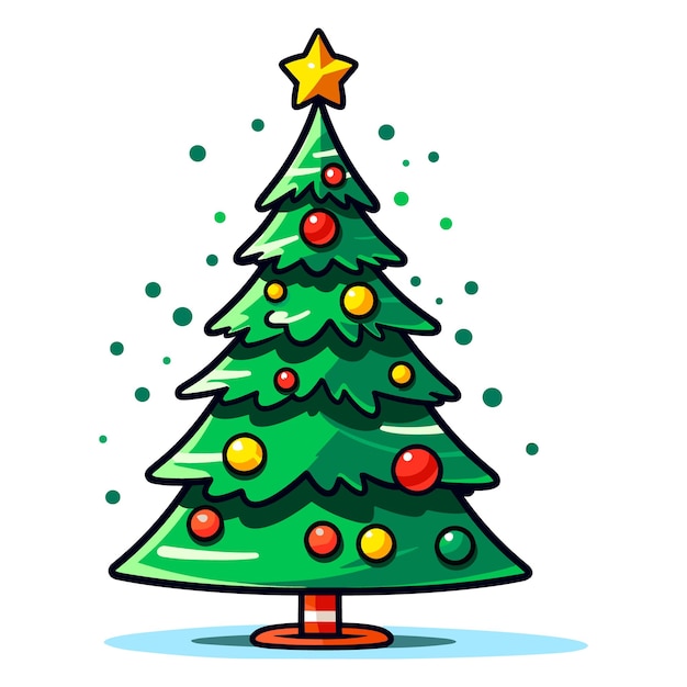 Premium Vector | Christmas tree vector illustration