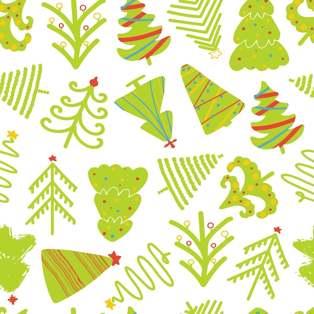 クリスマスツリーベクトルシームレスパターン