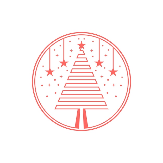 Christmas tree vibes vector illustration