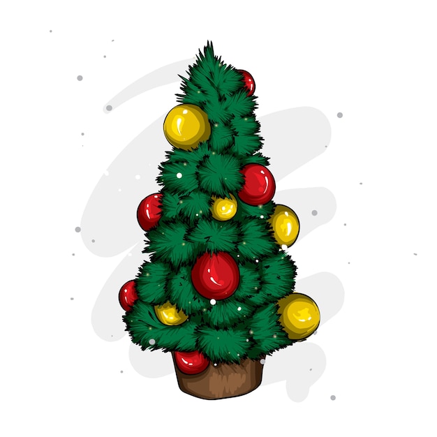 Christmas tree with baubles