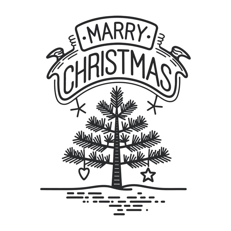 Vector a christmas tree with a sign that says quot the christmas tree quot