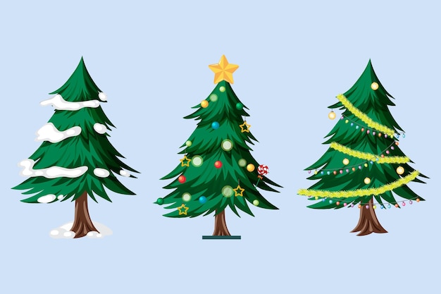 青い背景のクリスマスツリー