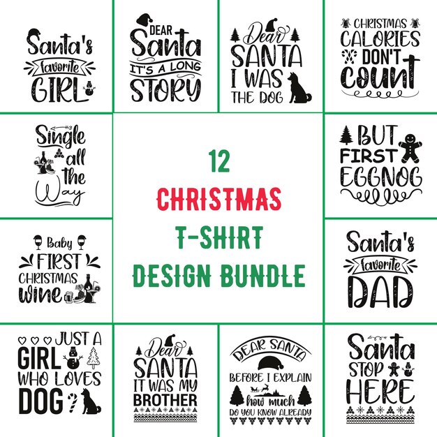 Bundle di design di magliette di natale bundle di design di magliette di natale bundle di design di magliette di natale