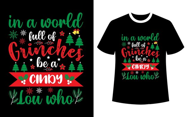 クリスマスのTシャツのデザイン