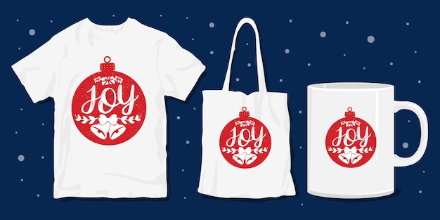 Christmas typography design for t shirt and merchandise