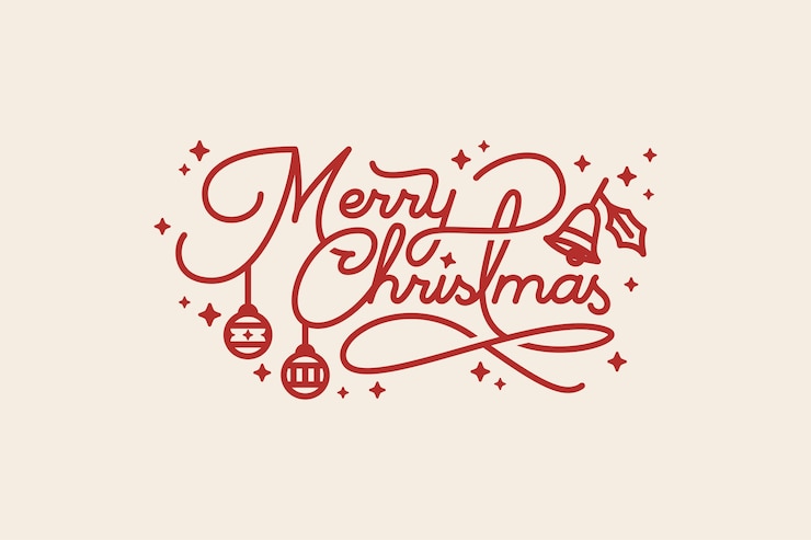 Vector クリスマスタイポグラフィハンドレタリンググラフィック