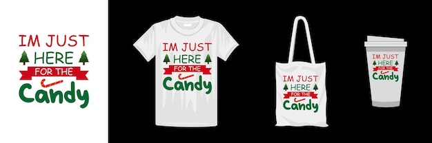 Christmas typography t-shirt design template. christmas day colorful t-shirt design.