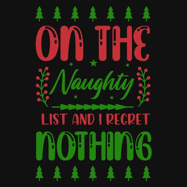 Christmas typography tshirt design