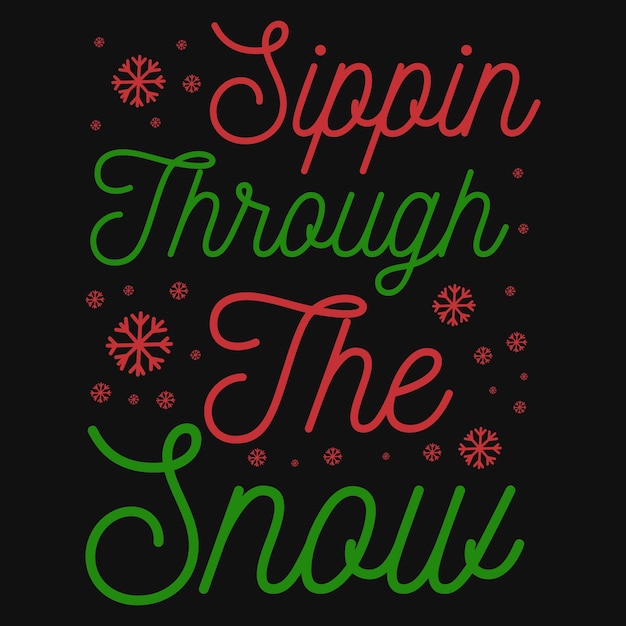 Christmas typography tshirt design