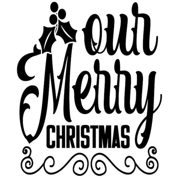 Vector christmas typography tshirt design