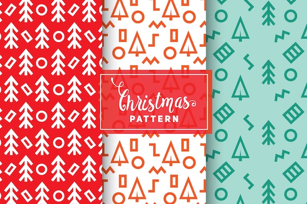 Christmas Vector Patterns. Simple, Minimalist Designs. EPS 10, Vector Objects.