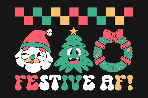 Vector christmas vector tshirt design