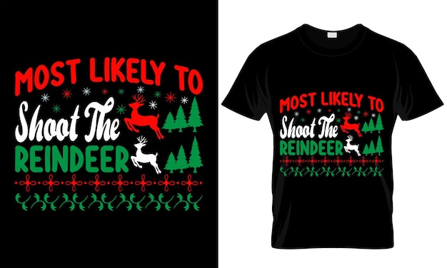 Christmas, Vector, typography t shirt Design