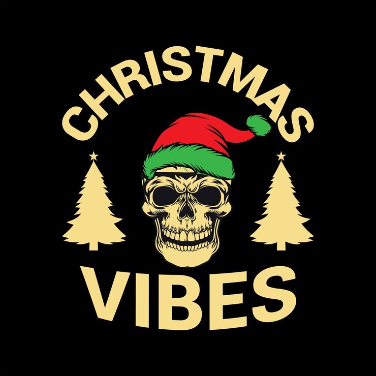 वेक्टर christmas vibes t-shirt