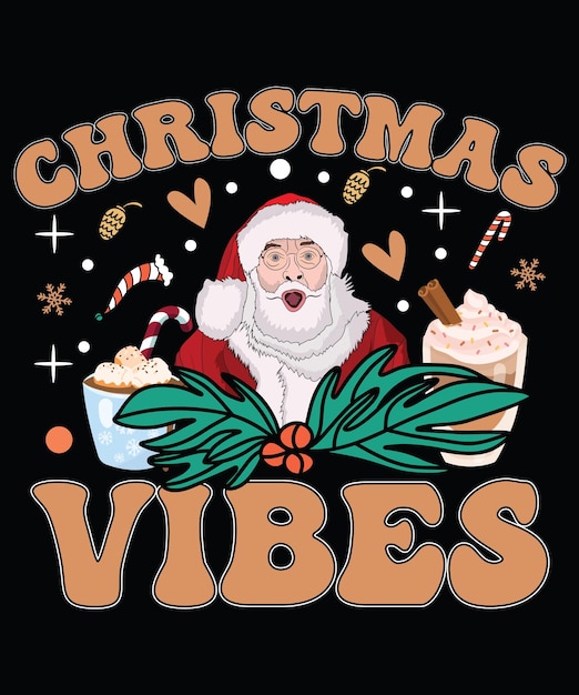 クリスマスの雰囲気の T シャツのデザイン
