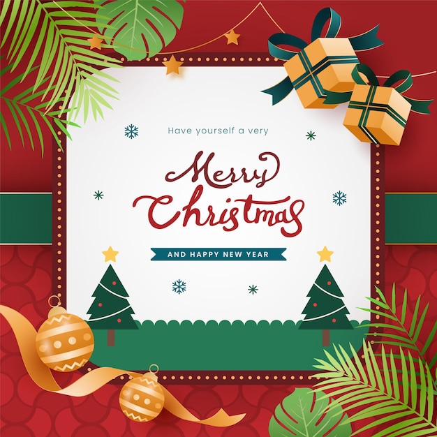 christmas vintage and retro background for greeting card with cute illustration
