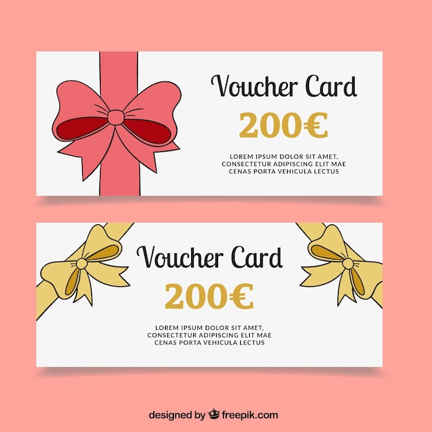 Vettore natale voucher confezione