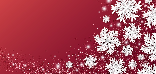 Vector christmas and winter background design of snowflake.