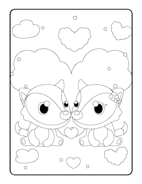 Christmas winter coloring, Valentines Day Coloring Pages for Kids. Love coloring page, coloring book