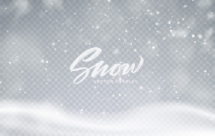 Vector christmas winter snowy landscape background. winter snow dust background.  
