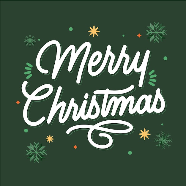 Vector christmas wish lettering in english