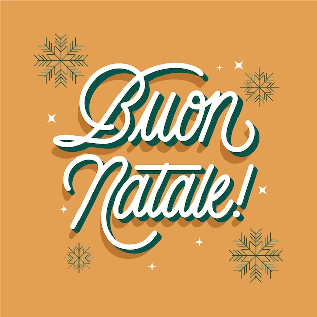 Vector christmas wish lettering in italian