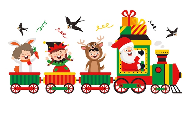 Natale con babbo natale in treno