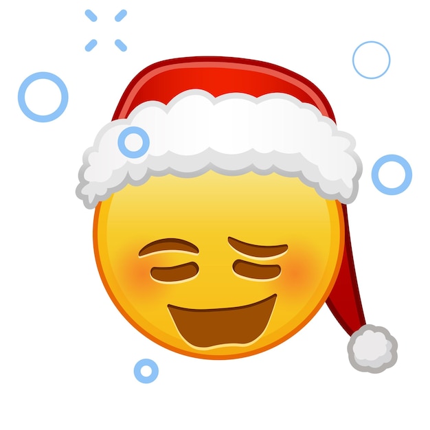 Christmas woozy face Large size of yellow emoji smile