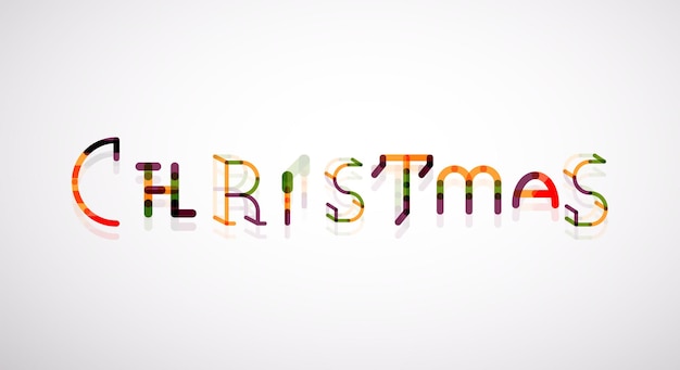 Vector christmas word concept font