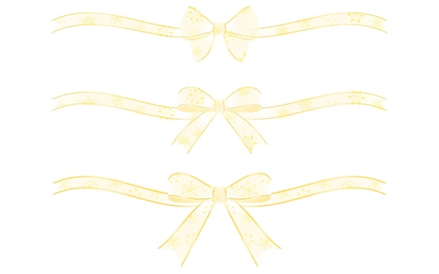 Christmas wrapping ribbon silver with gold lines and snowflakes