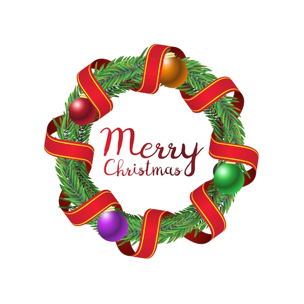 Premium Vector Christmas Wreath Background Premium Vector Christmas Wreath Background
