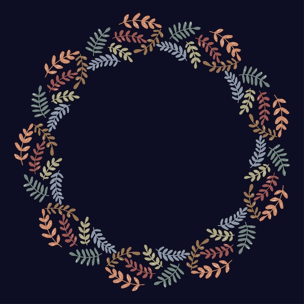 Christmas Wreath Design Vector.