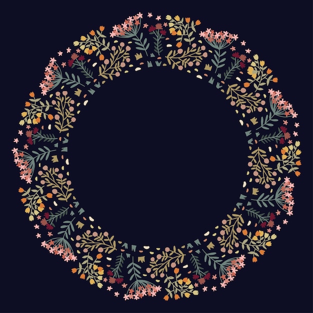 Christmas wreath design vector.